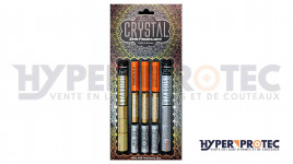 Blister de 29 fusées assorties CRYSTAL argent et dorées pour arme d'alarme