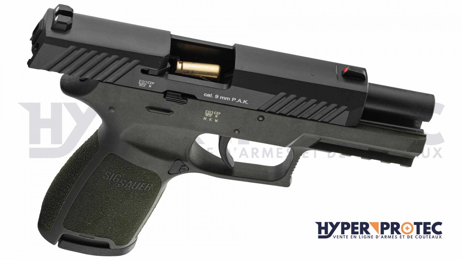 Pistolet d'alarme Sig Sauer P320 OD/Noir 9mm PAK - SD-Equipements