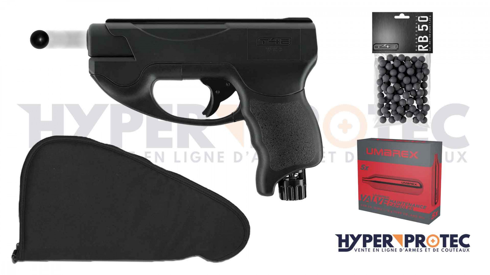 Pistolet DEFENSE HDP T4E CAL 0.50 CO2 BLACK 7,5 JOULES UMAREX
