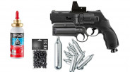 Pack revolver T4E HDR 50 avec lanceur de spray, point rouge et munitions