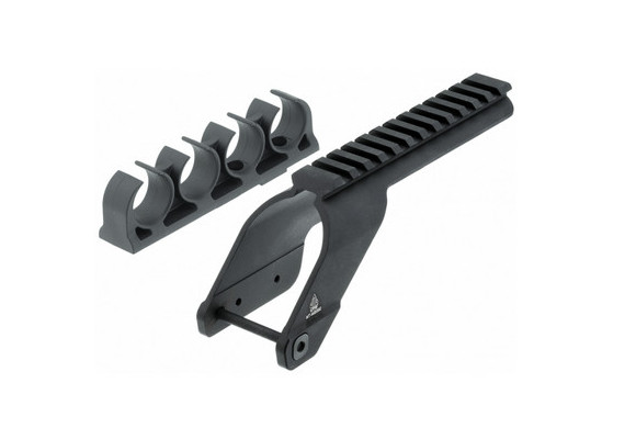 Rail Picatinny UTG + Porte Cartouches Maverick 88 et Mossberg 500-590