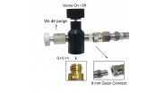 Adaptateur pour bouteille d'air portatif avec système de purge