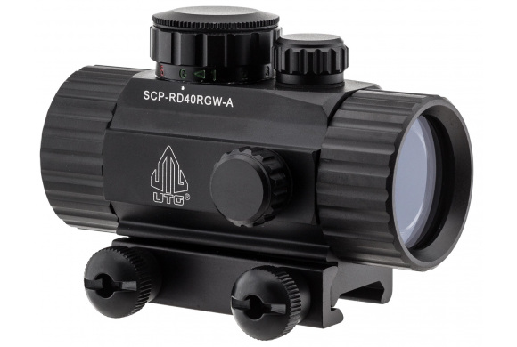 Dot Sight UTG Quick Aim 4 Point rouge et vert avec flip-up