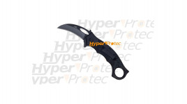 Couteau Kerambit noir à ouverture assistée - 17 cm