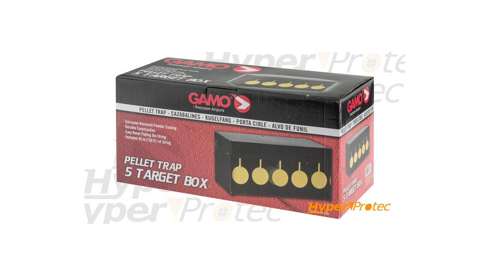 Cible tir au plomb GAMO avec 5 objectifs jaune ronds